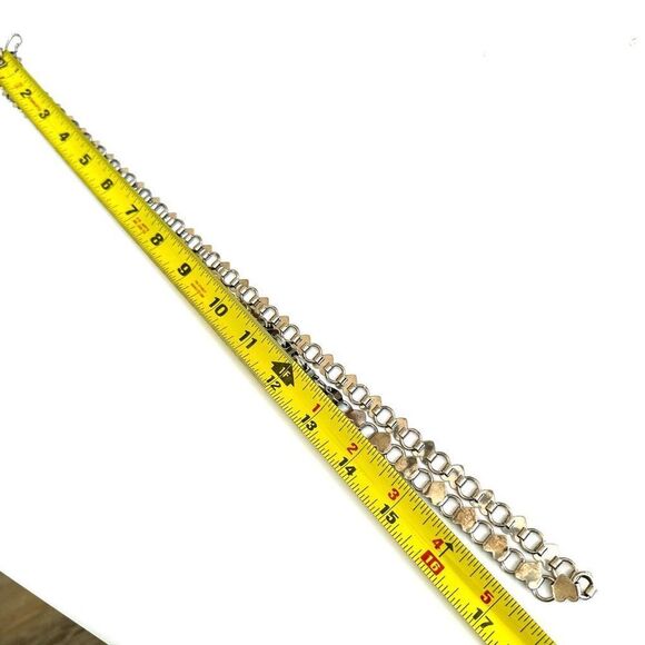 Silver tone heart hip belt - Picture 7 of 7